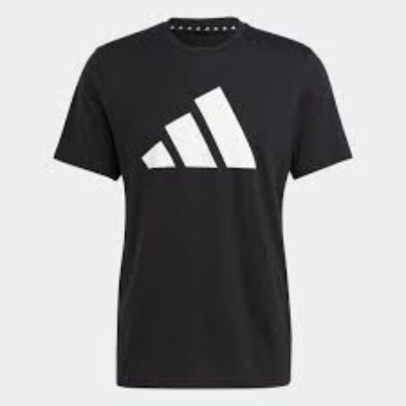 New Adidas Essentials Big Logo Men T-shirt size M Black - Picture 1 of 5